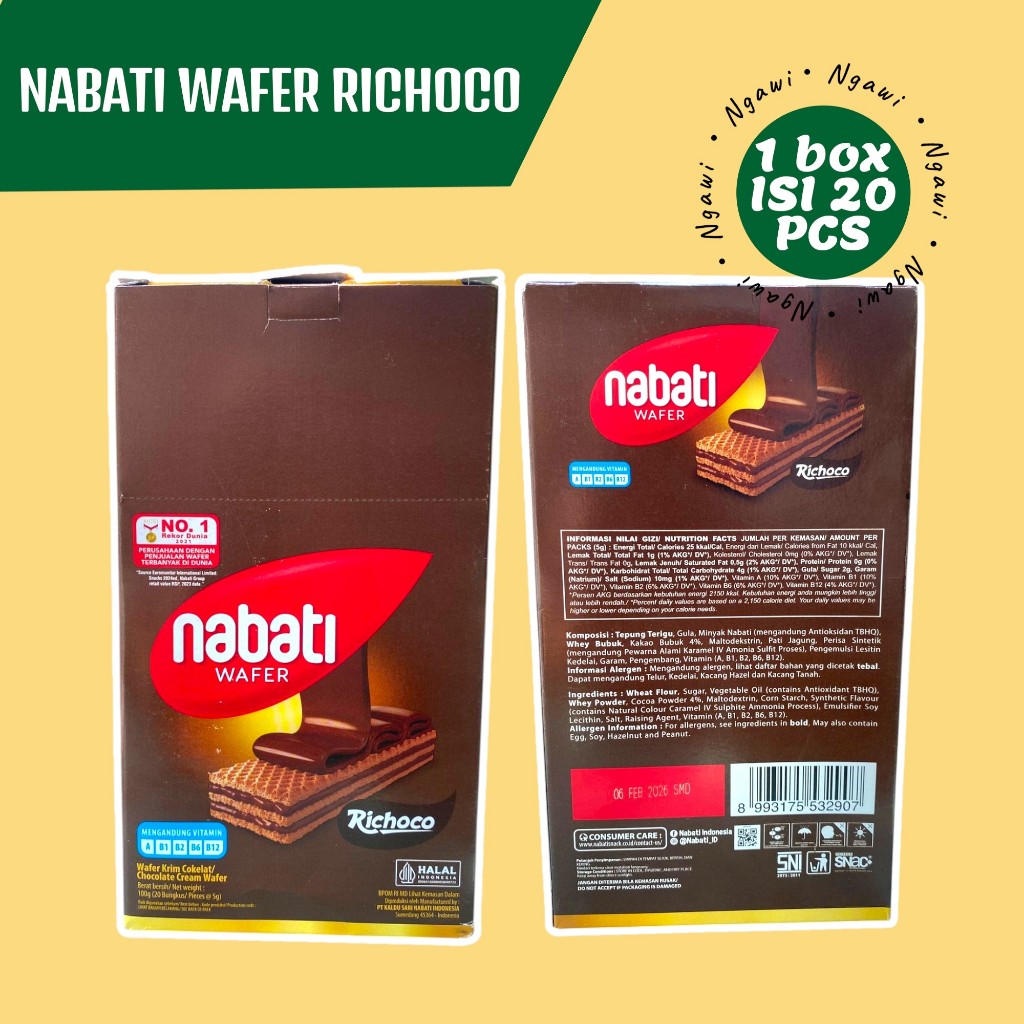NABATI BOX  WAFER RICHOCO ISI 20, NABATI WAFER