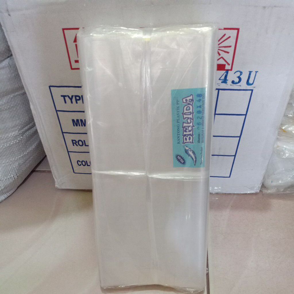 Kantong Plastik PP Bening TEBAL cap Belida