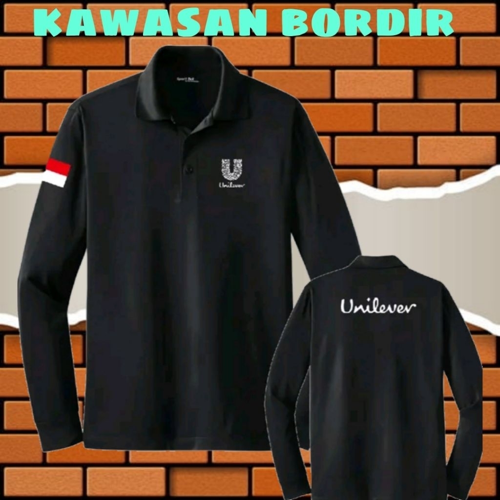 polo shirt Unilever kaos Unilever baju Unilever seragam Unilever full bordir..