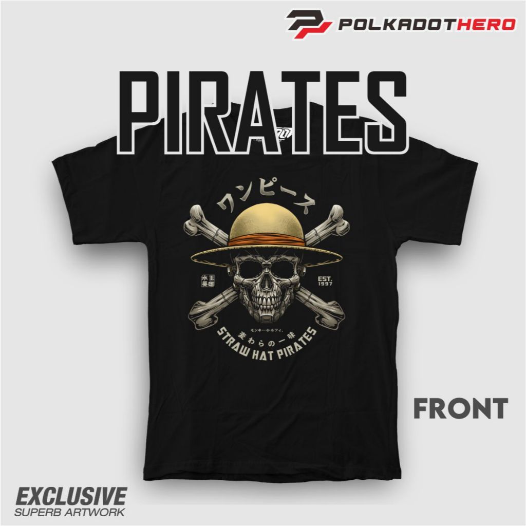 POLKADOT HERO PIRATES HAT | ONEPIECE | LUFFY | KAOS ONEPIECE | ONE PIECE | KAOS ANIME | KAOS PRIA | 