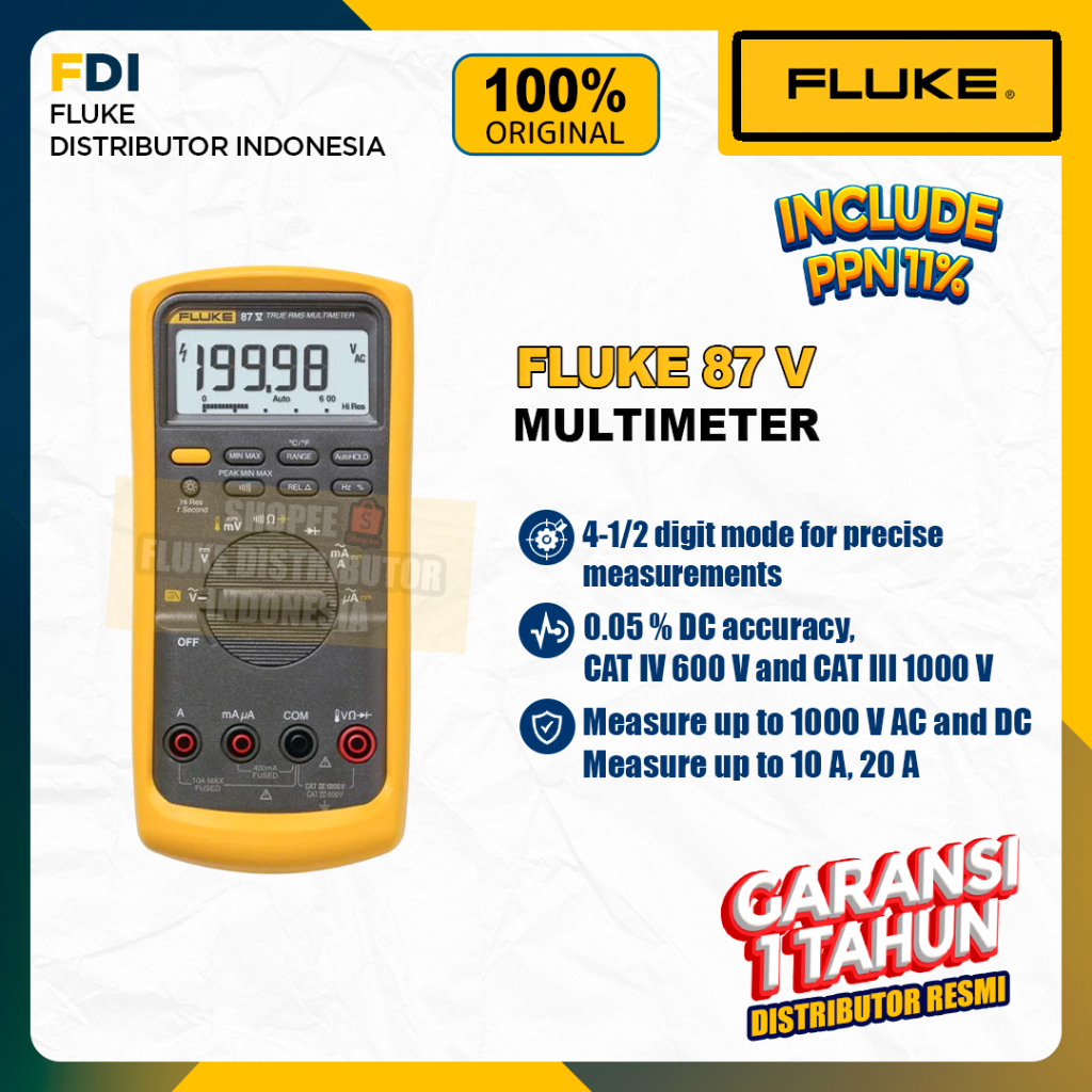 FLUKE 87-V INDUSTRIAL TRUE RMS MULTIMETER