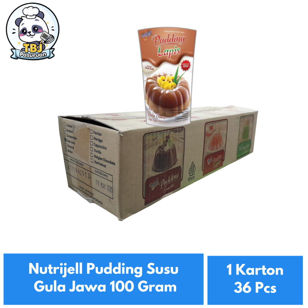 

Nutrijell Pudding Susu Gula Jawa 100 Gram Kemasan 1 Karton Isi 36 Pcs