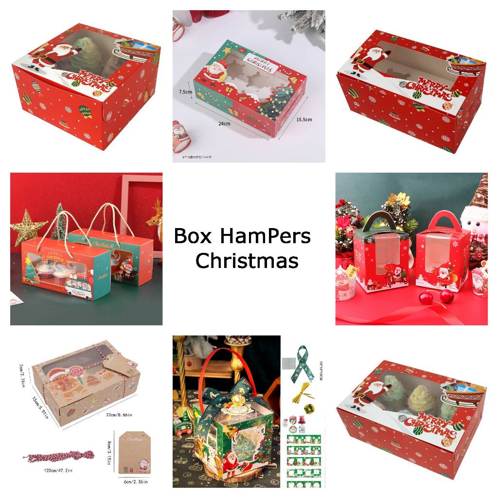 Cake Box Kotak Kue Box Hampers Natal Kering Dus Christmas Puding Cookies