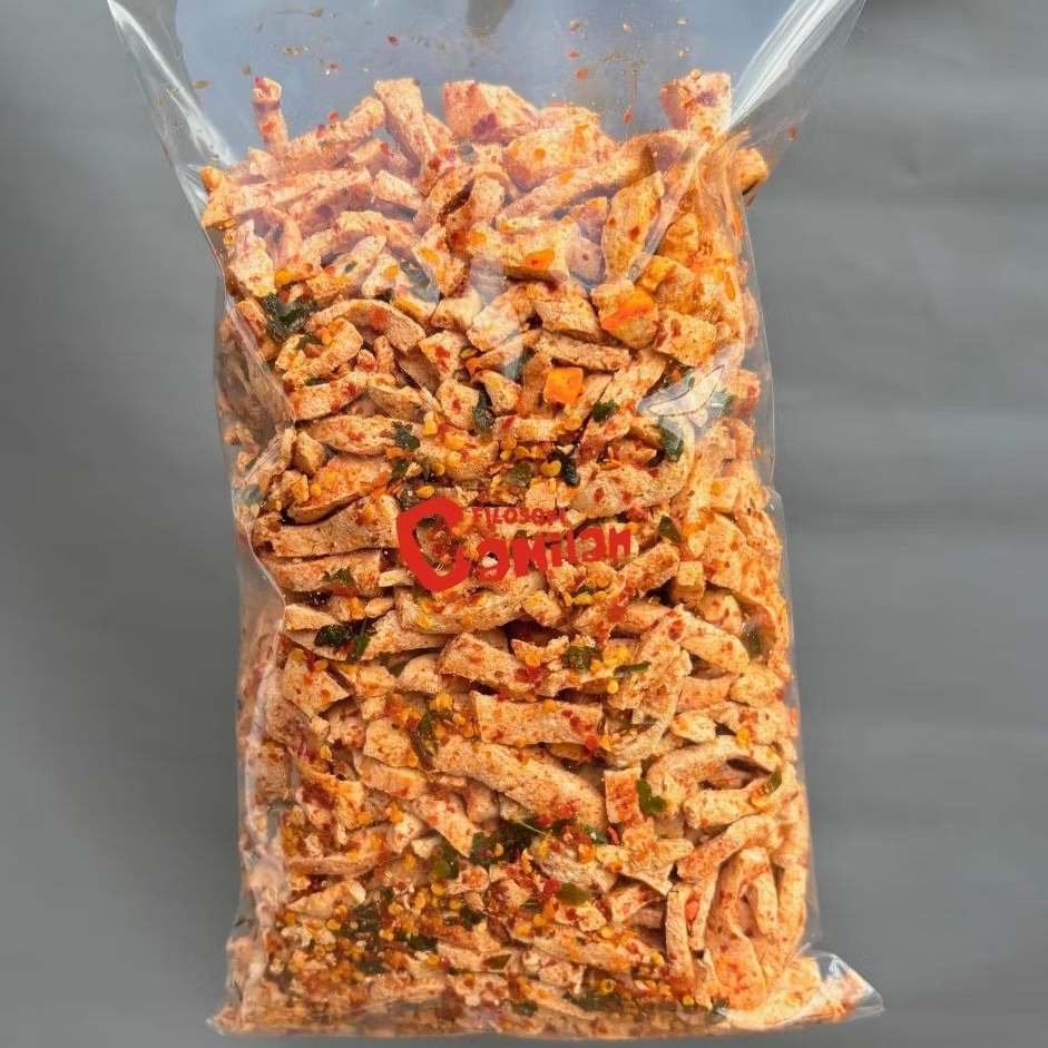 

Basreng Stik Pedas Extra Chilli Oil Daun Jeruk -250 gram