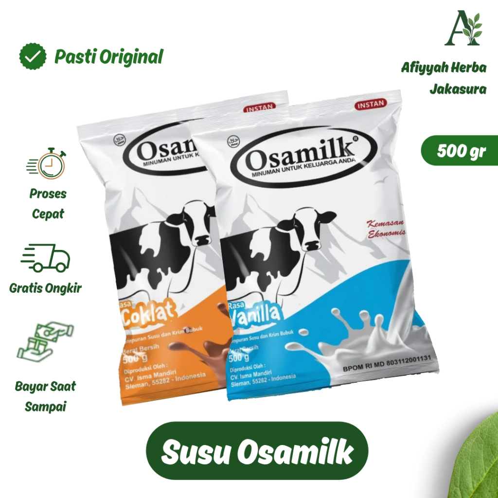 

Osamilk 500gr Original - Rasa Vanilla dan Cokelat