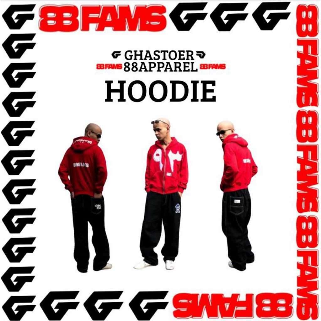 GHASTOERSTORE| 88APPAREL Boxy Zipper Arabic 300 GSM Casual Unisex Flecee