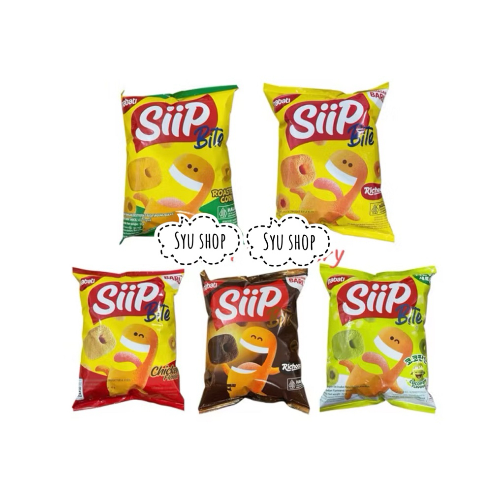 

nabati siip sip bite bites cheese keju chocolate coklat roasted corn jagung bakar coco pandan chicken ayam panggang