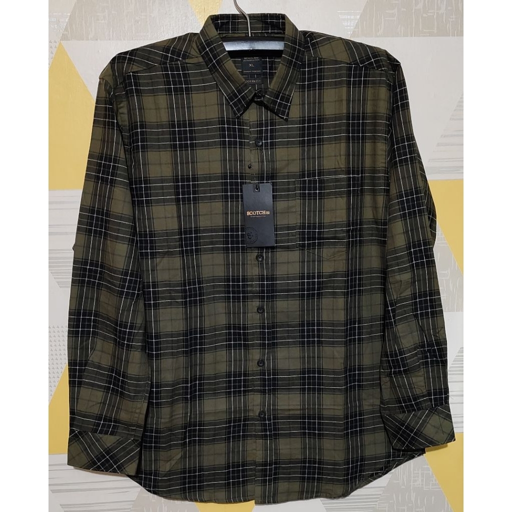 Kemeja Panjang Pria SCOTCH original size S, L, XL