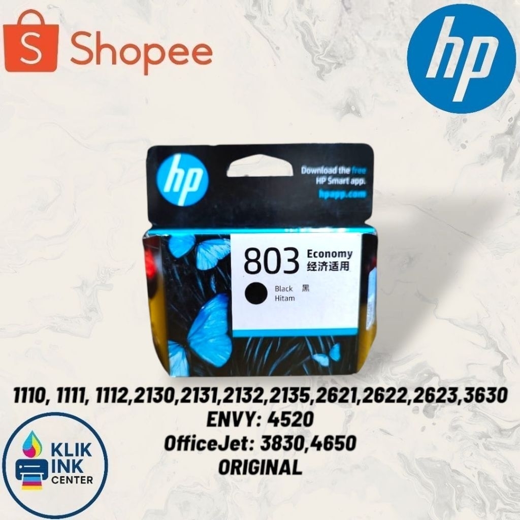 Tinta Hp 803 / Tinta Cartridge Hp 803 Black Original