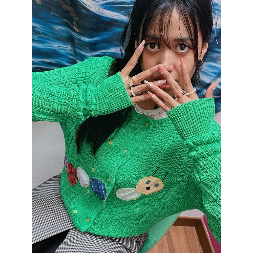 Reworked Ulil Patch | Cardigan Knit Patch Wanita | Reworked Cardigan Knit