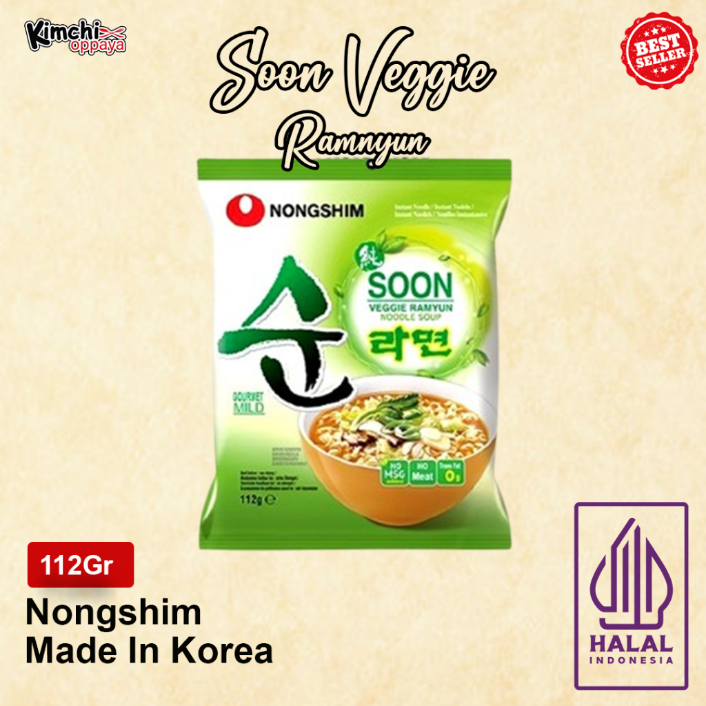 

Nongshim Soon Ramyun 112Gr Halal Ramen Veggie Korea