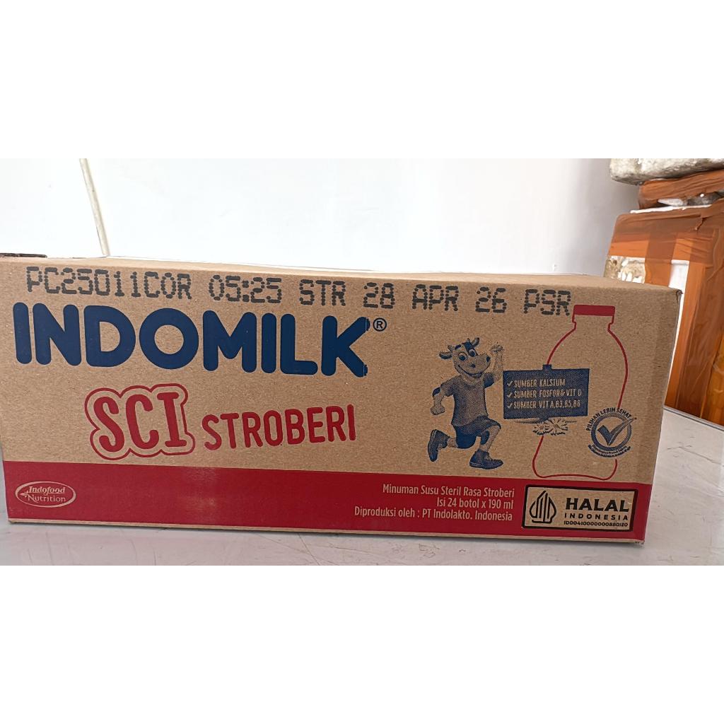 

Indomilk Susu Botol Stroberi 190ml 1kardus