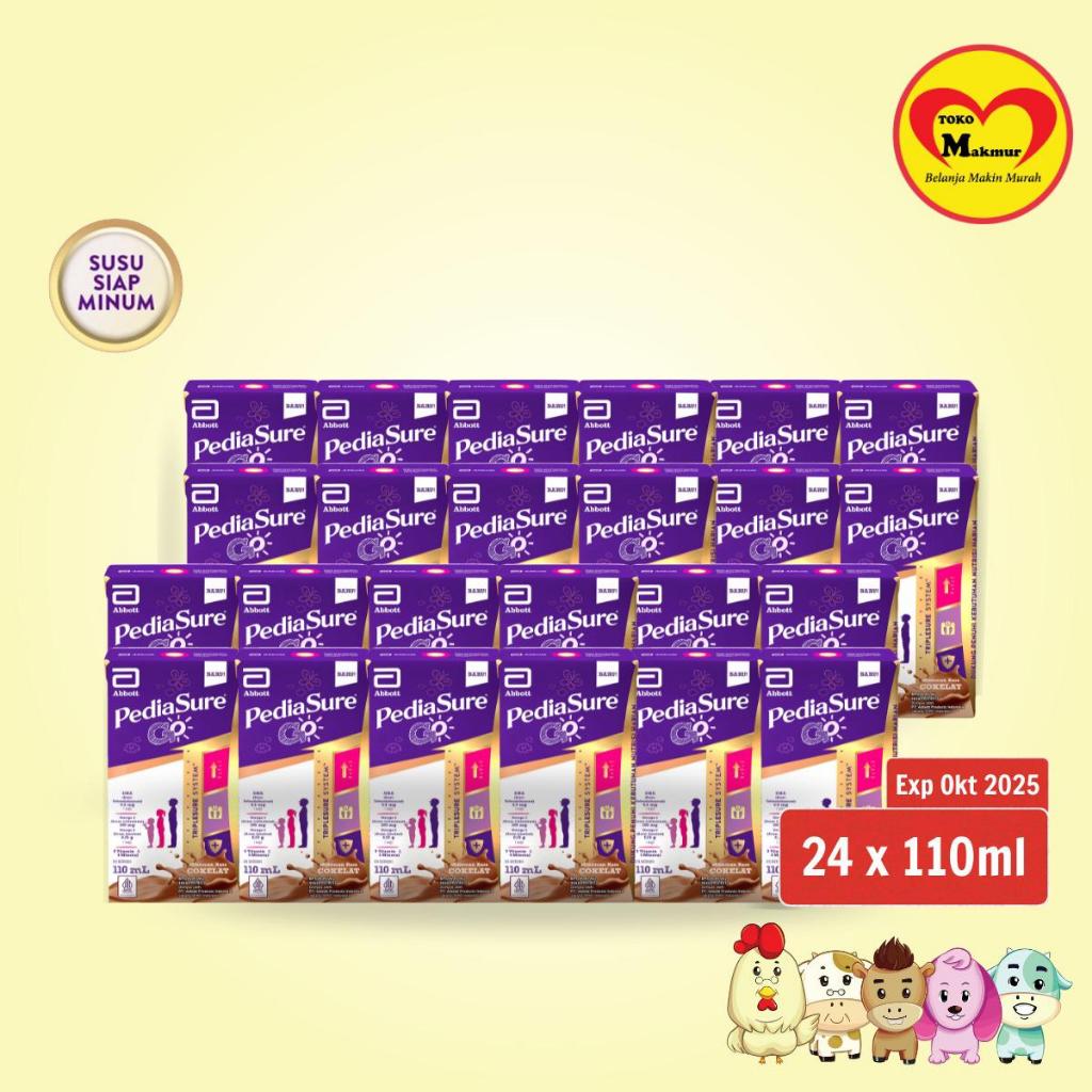 

Promo!! Pediasure Go Uht Coklat 110ml x 24Pcs(ed 2025 okt) / Toko Makmur Live