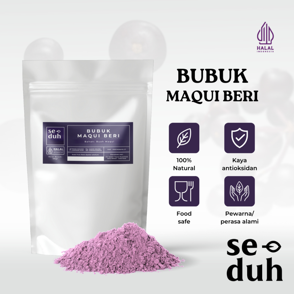 

Seduh Maqui Berry Extract Powder / Bubuk Extract Maqui Berry / Fruit Powder - 50 Gram