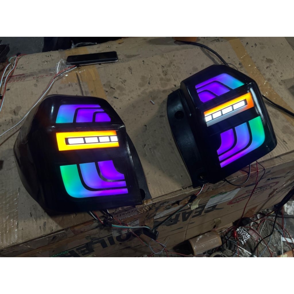 Stoplamp AGYA Ayla 2022 custom Smoke RGB Matrix Padlepop Sein