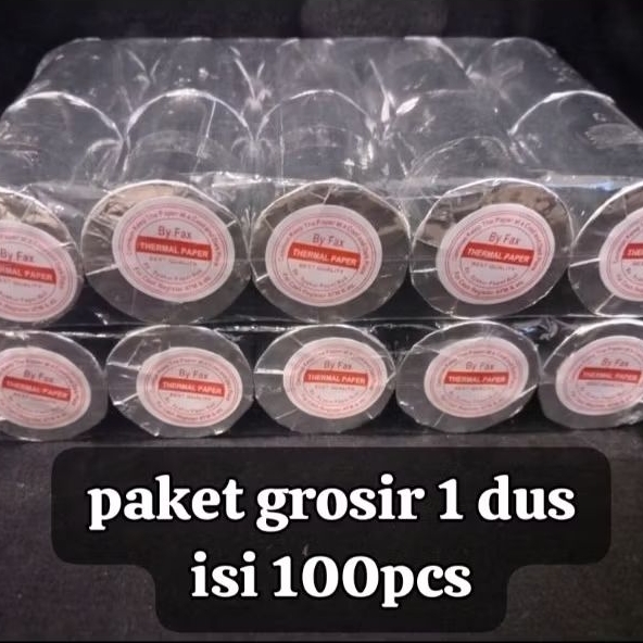 

Kertas kasir thermal Edc 58/57x40 paket 100 Roll(1 Dus)