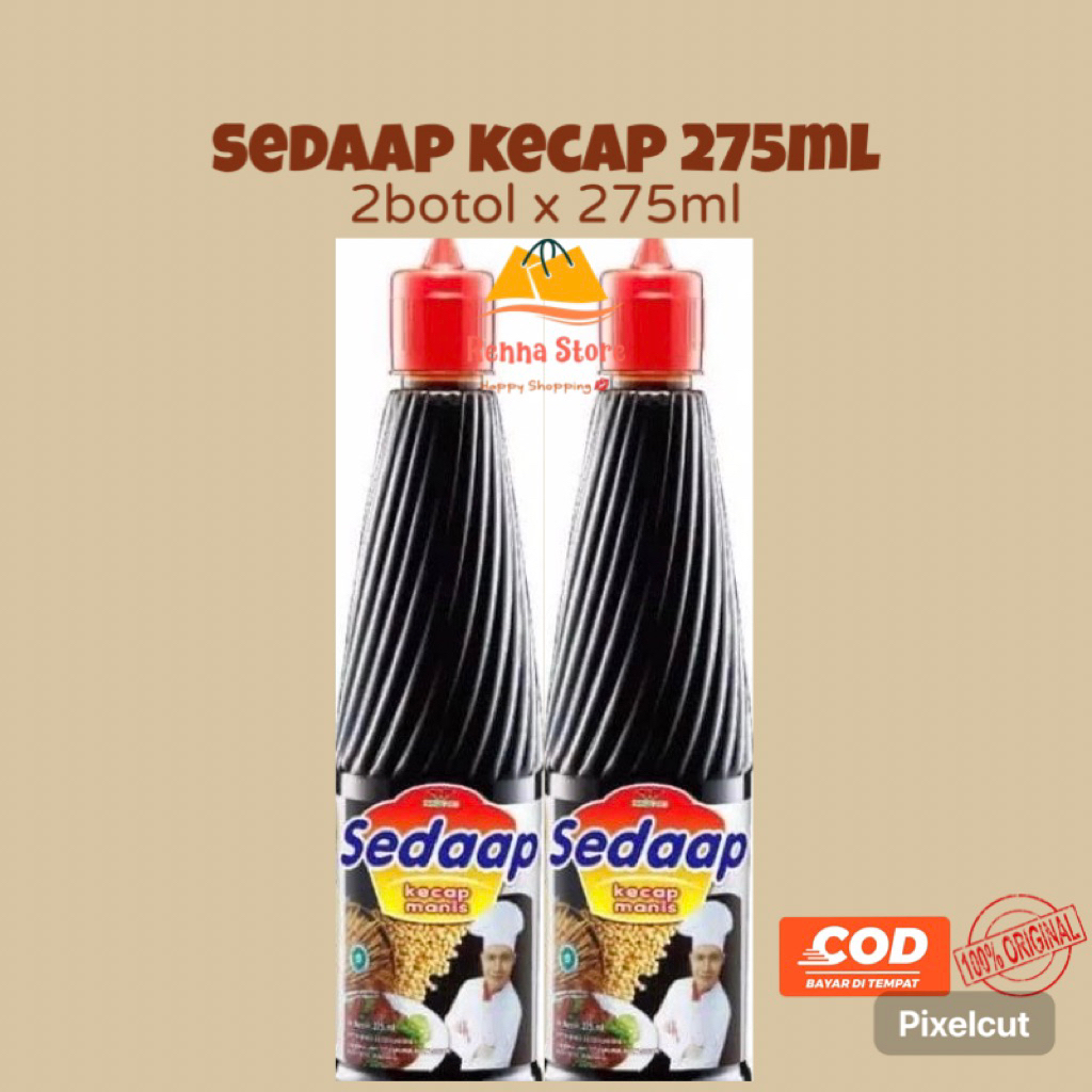 

2botol SEDAAP Kecap Manis 275ml Hitam