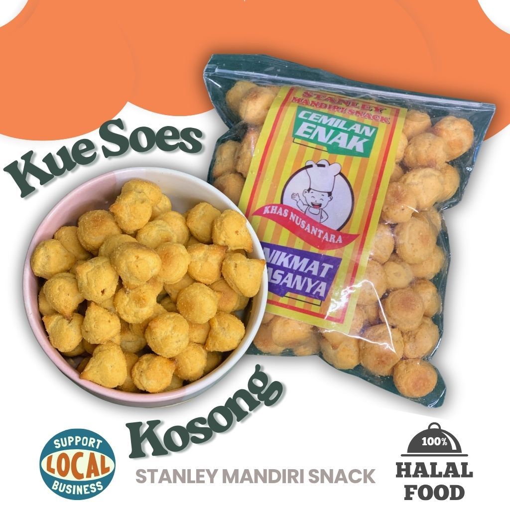 

Kue Soes Kering Manis 500gr / 1kg – Camilan Renyah Isi Banyak, Cocok untuk Toples Lebaran & Snack Harian