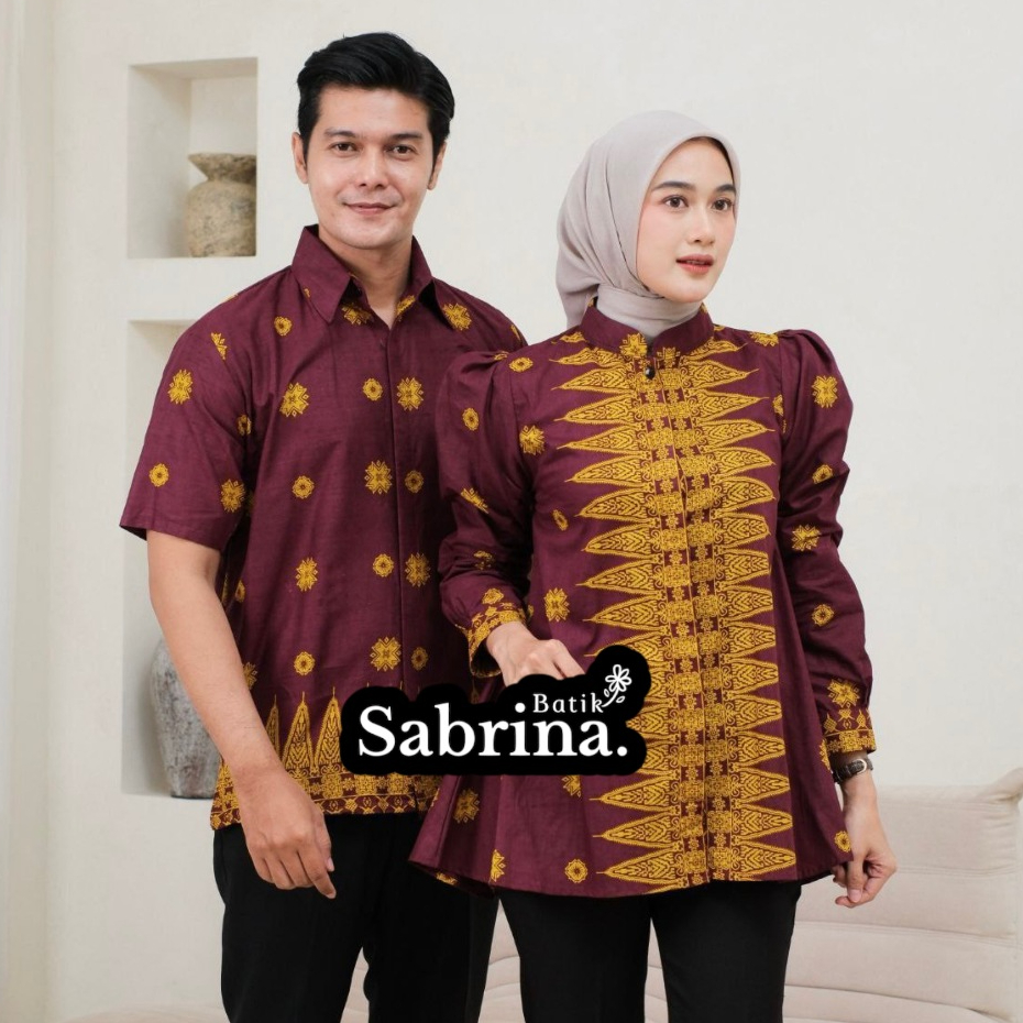 Batik Sabrina Batik Couple Modern Atasan Blouse Batik Kerja Kantor Wanita