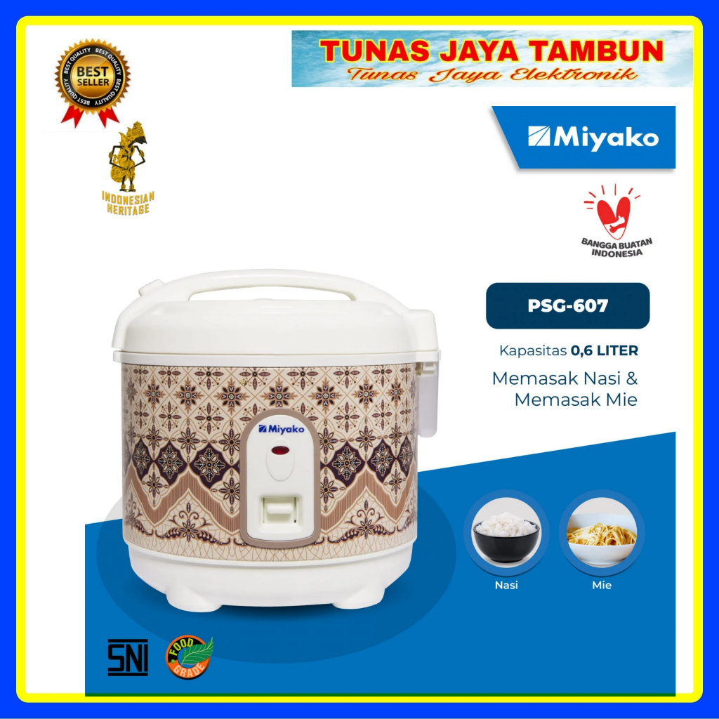MAGIC COM MIYAKO PSG 607 / MIYAKO RICE COOKEE 0.6 LITER / MIYAKO PSG-607 MAGIC COM MINI