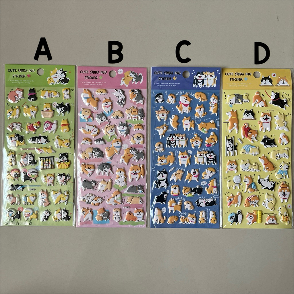 

Stiker Timbul Premium Lucu Motif Shiba Inu