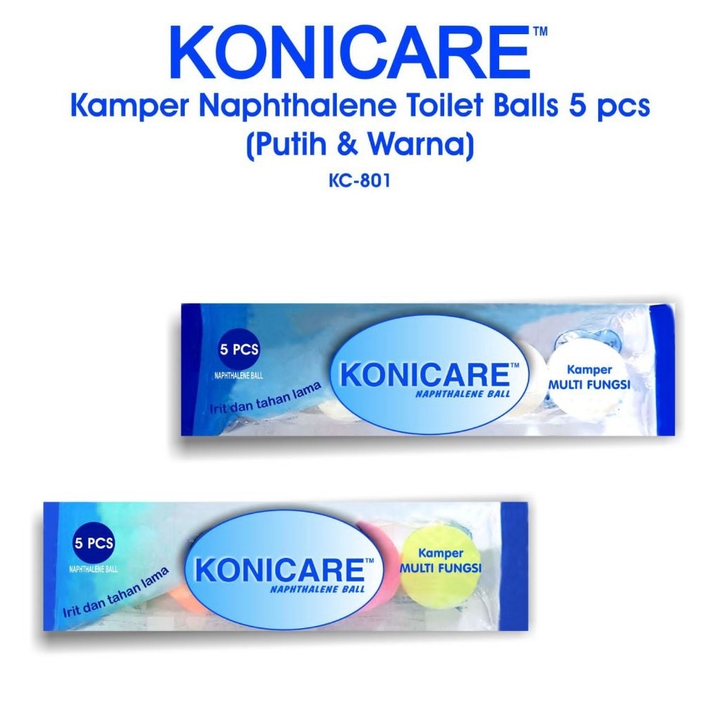KAMPER KAPUR BARUS TOILET BALLS 5 PCS ( WARNA & PUTIH )