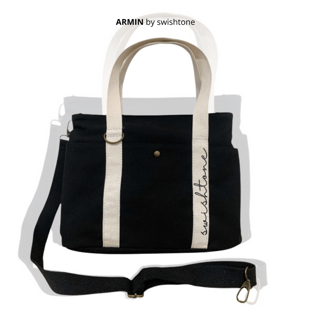 Armin Bag Tote Bag Sling Bag Kuliah Kanvas Laptop Waterproof