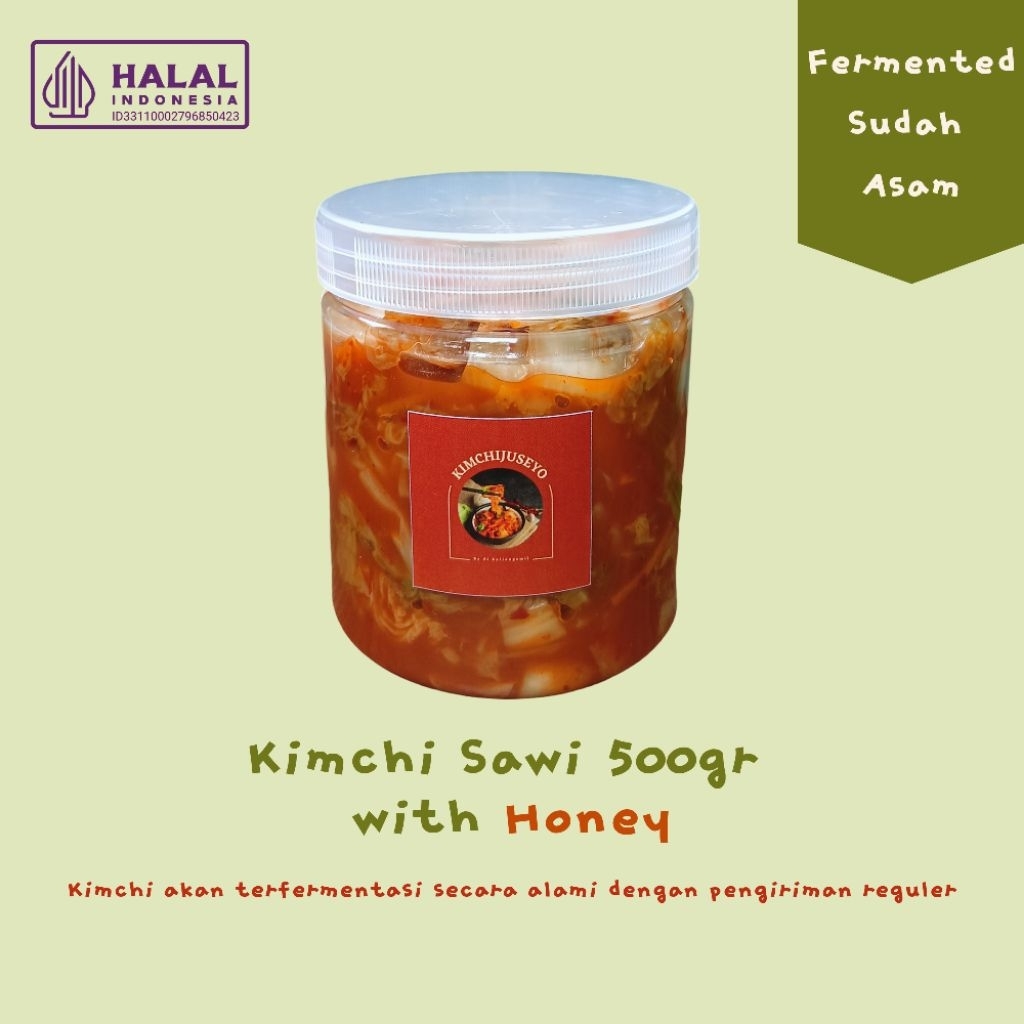 

Kimchi Sawi 500gr with Honey | Kimchijuseyo | Ferment | Homemade Kimchi