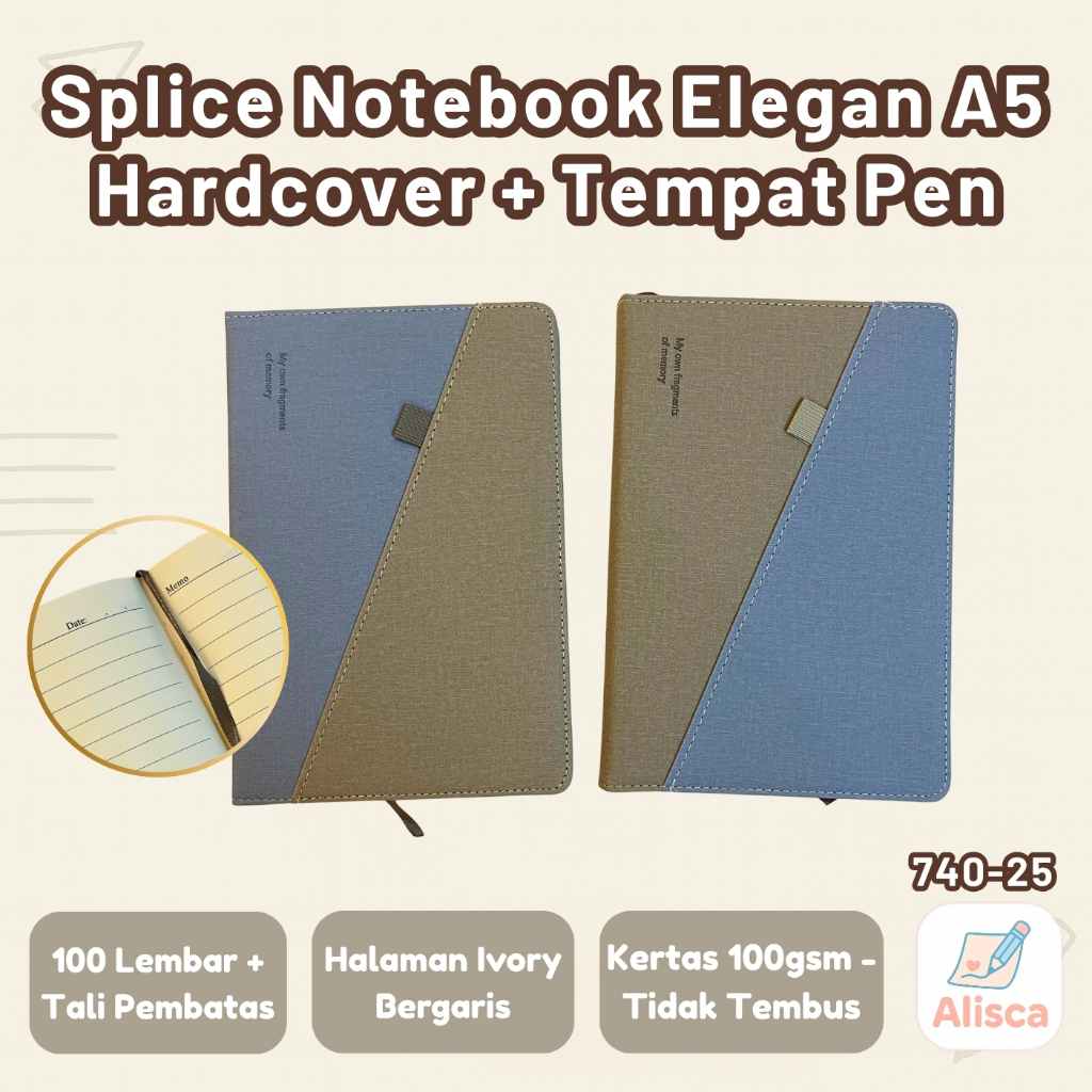 

Agenda Kain A5 100 Lembar Dicai 740-25 - Splice Note Elegan | Buku Catatan Hardcover Premium -Alisca