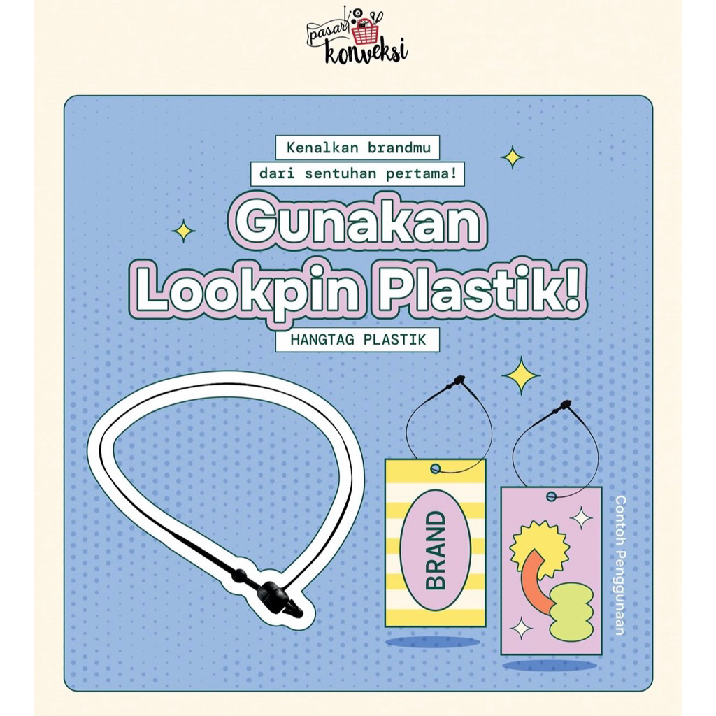 

Tali Hangtag plastik / lock string pin/ lookpin 5 in (5000 pcs)