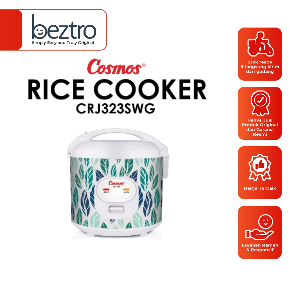 Cosmos Rice Cooker CRJ-323S-WG – Magic Com 1.8 Liter Nonstick Green CRJ323SWG