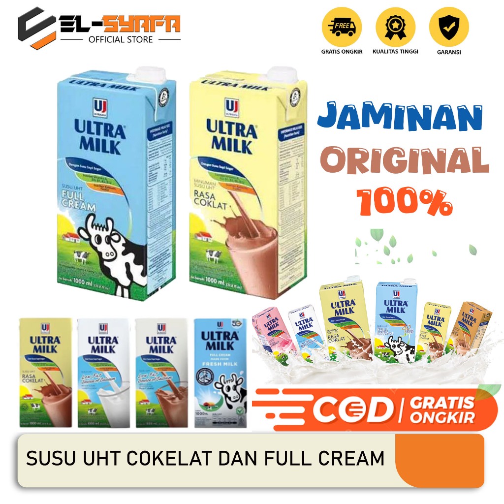 

Susu Ultra 1 liter full cream dan coklat exp 2026