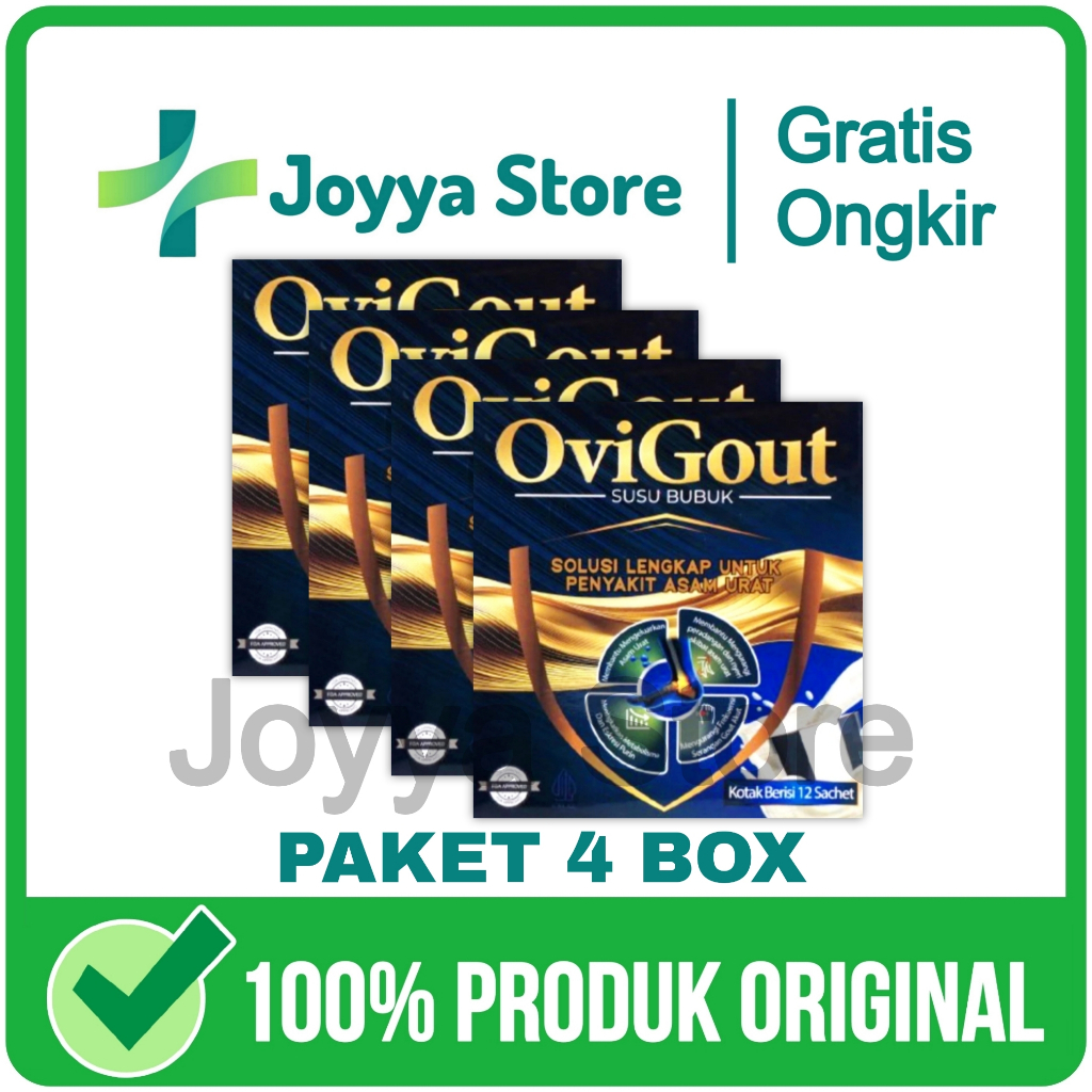 

4 Box Ovigout Susu Untuk Nyeri Sendi Dan Asam Urat 100% Original Asli