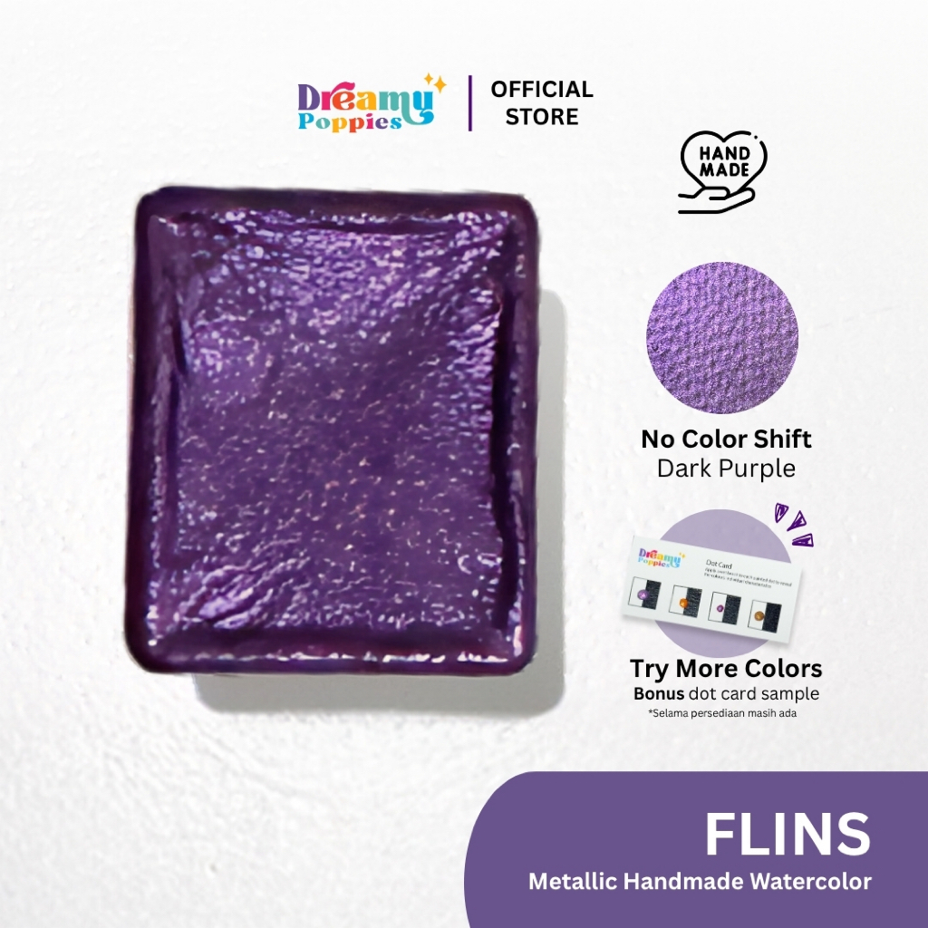 

Dreamy Poppies Flins Genshin Impact Inspired Handmade Mettalic Watercolor