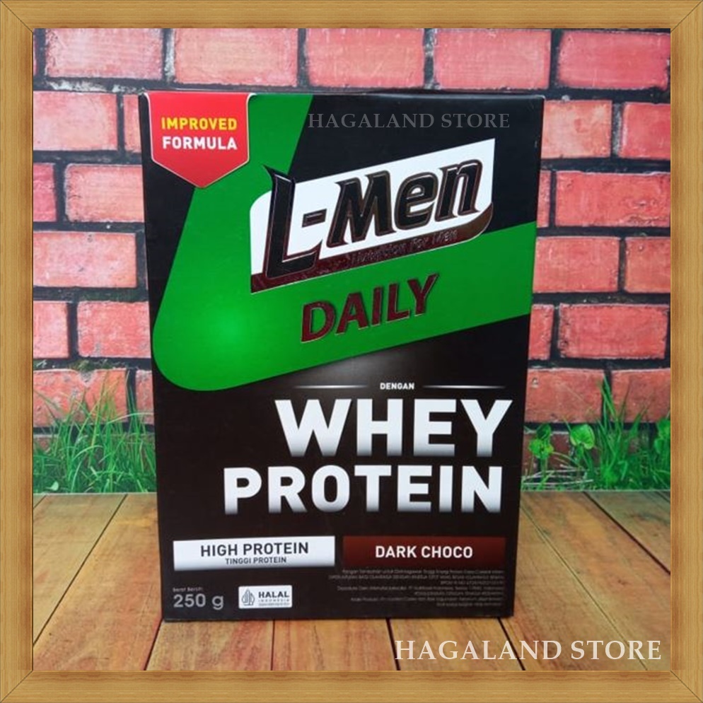 L-MEN DAILY WHEY PROTEIN HI PROTEIN DARK CHOCO L-MEN Coklat 250 gr