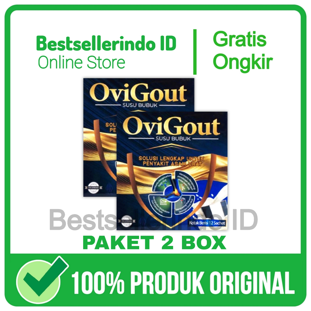 

2 Box Ovigout Susu Obat Asam Urat Kolesterol Nyeri Sendi Original Asli
