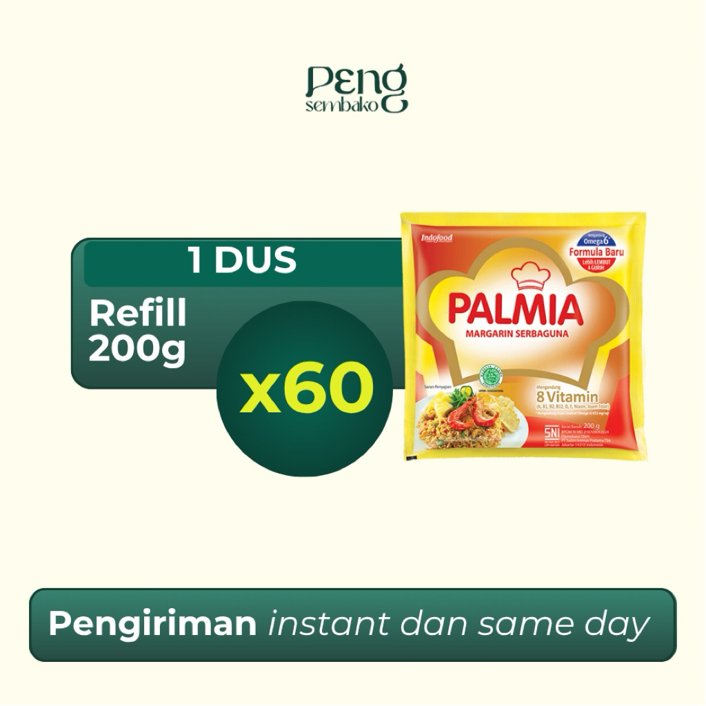 

PALMIA Margarin Serbaguna Dus (200g x 60pcs)