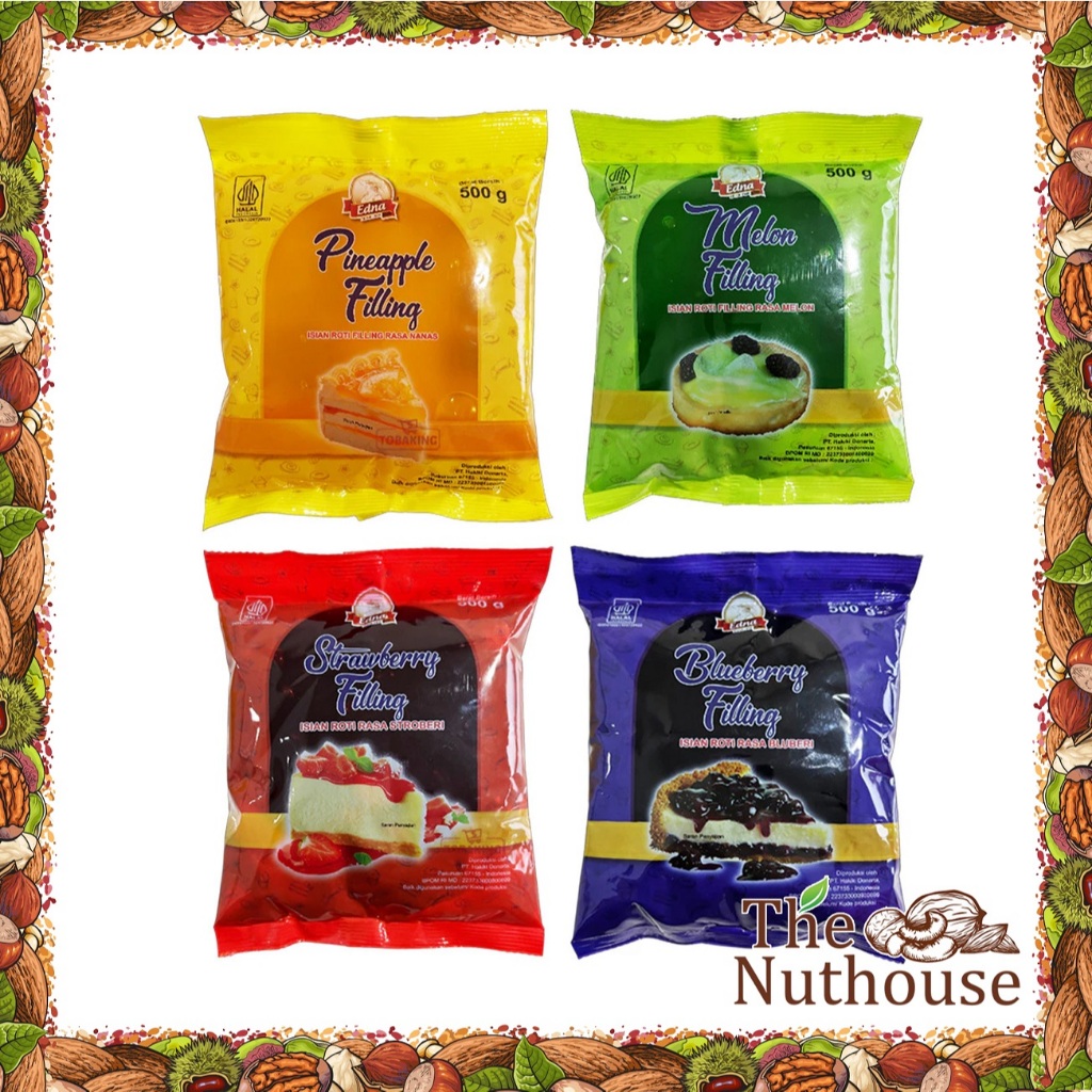 

EDNA Filling Selai / Isian Roti Topping 500gr - Rasa Nanas / Strawberry / Blueberry / Melon [HALAL]