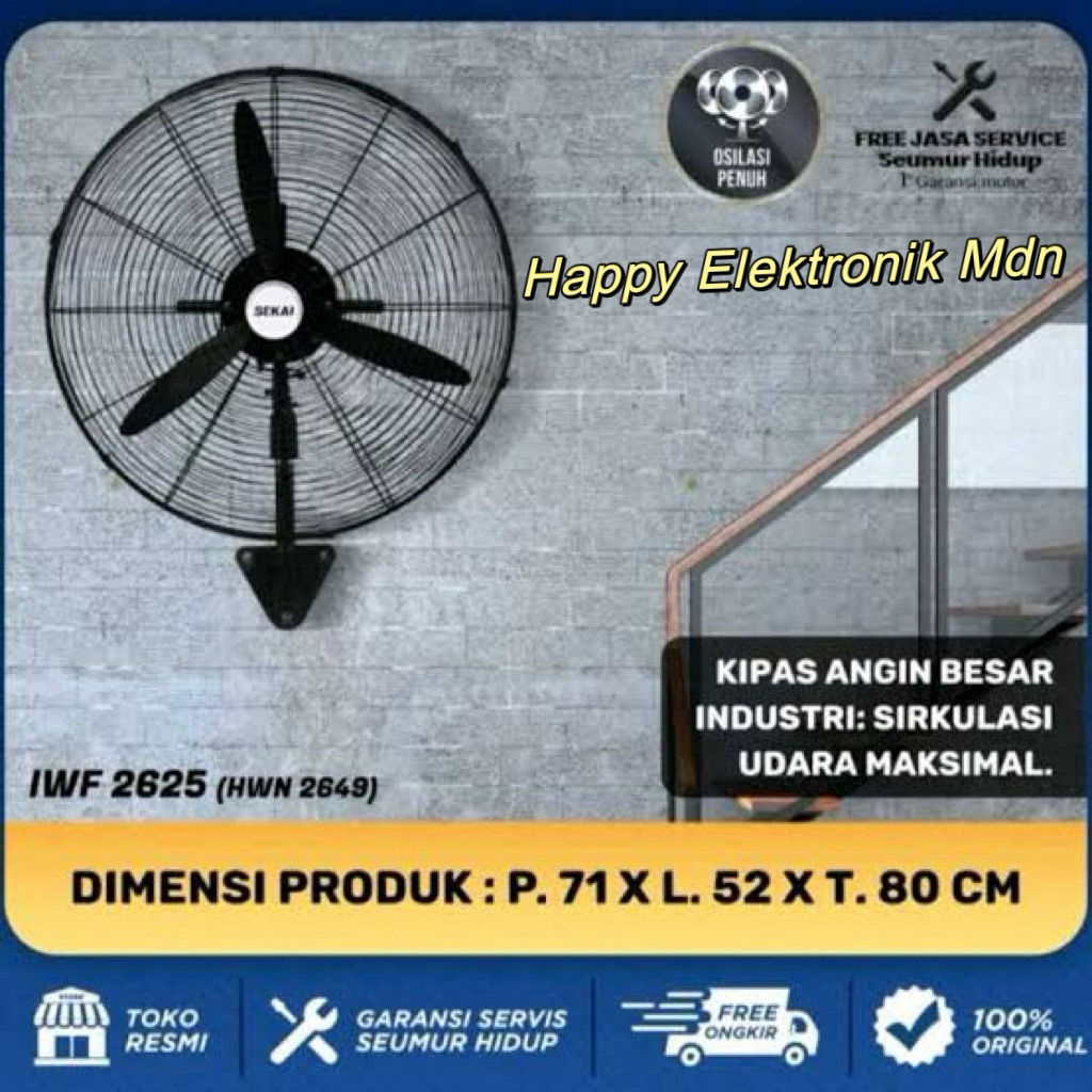 Sekai Kipas Wallfan Sekai kipas 26 inch Sekai IWF2625 Sekai Kipas 26 inci Sekai IWF 2625 SEKAI 26 in