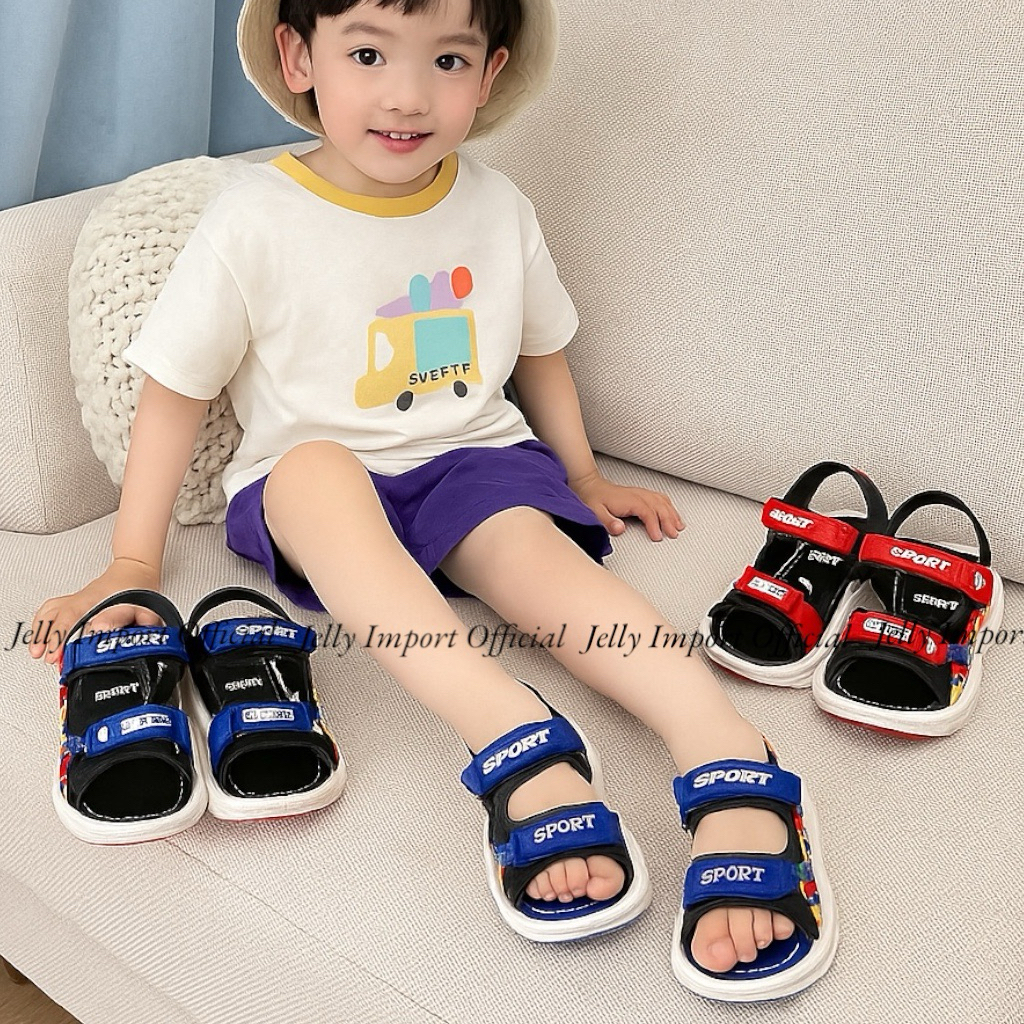 PROMO CUCI GUDANG DI MURAHIN HARGA PABRIK Sandal Anak Laki - Laki Import Jelly SPORT SPAIDER - Sanda