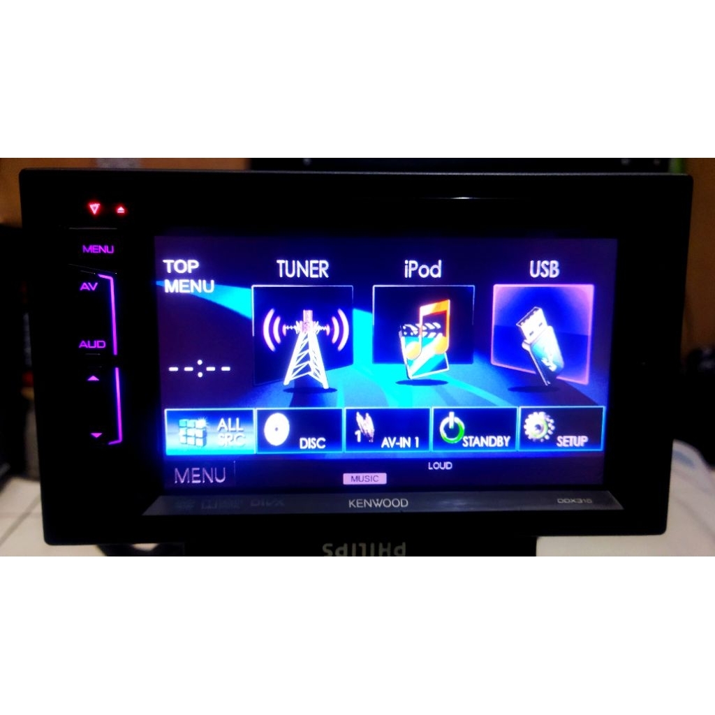 Head unit KENWOOD DDX-315IH bawaan Honda Mobilio original