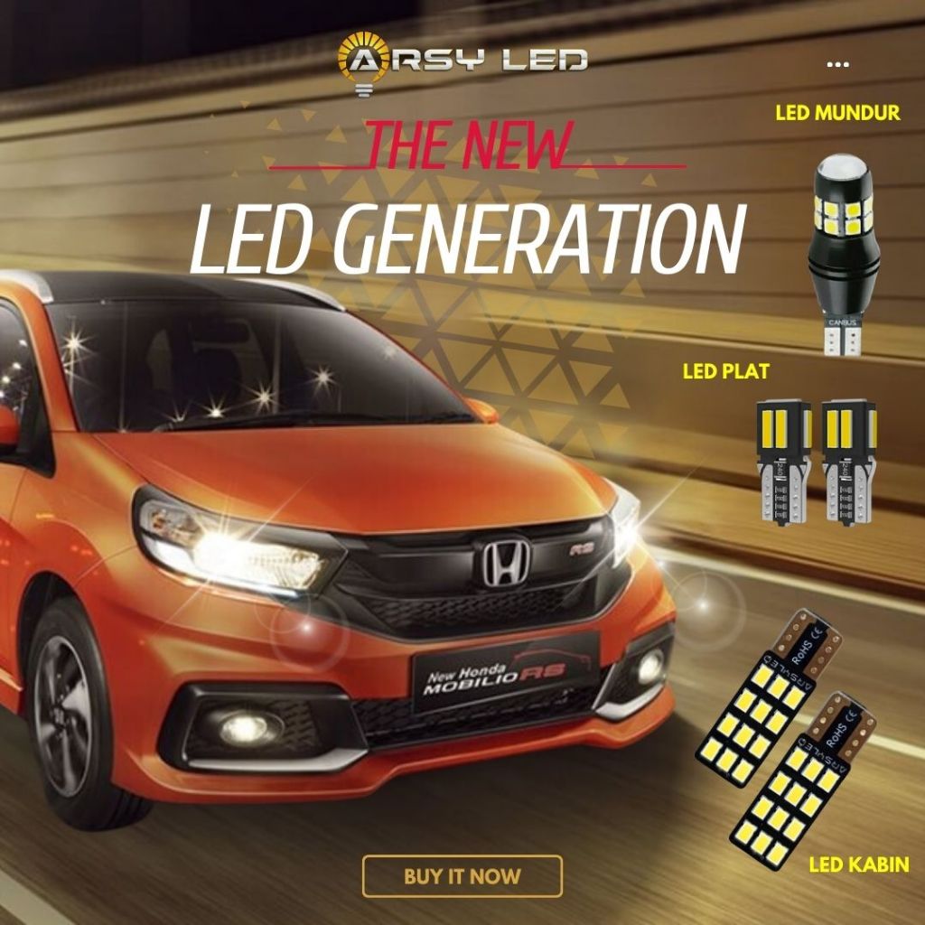 ARSYLED Paket Lampu LED Honda Mobilio Rem Kabin Mundur Plat Mobil