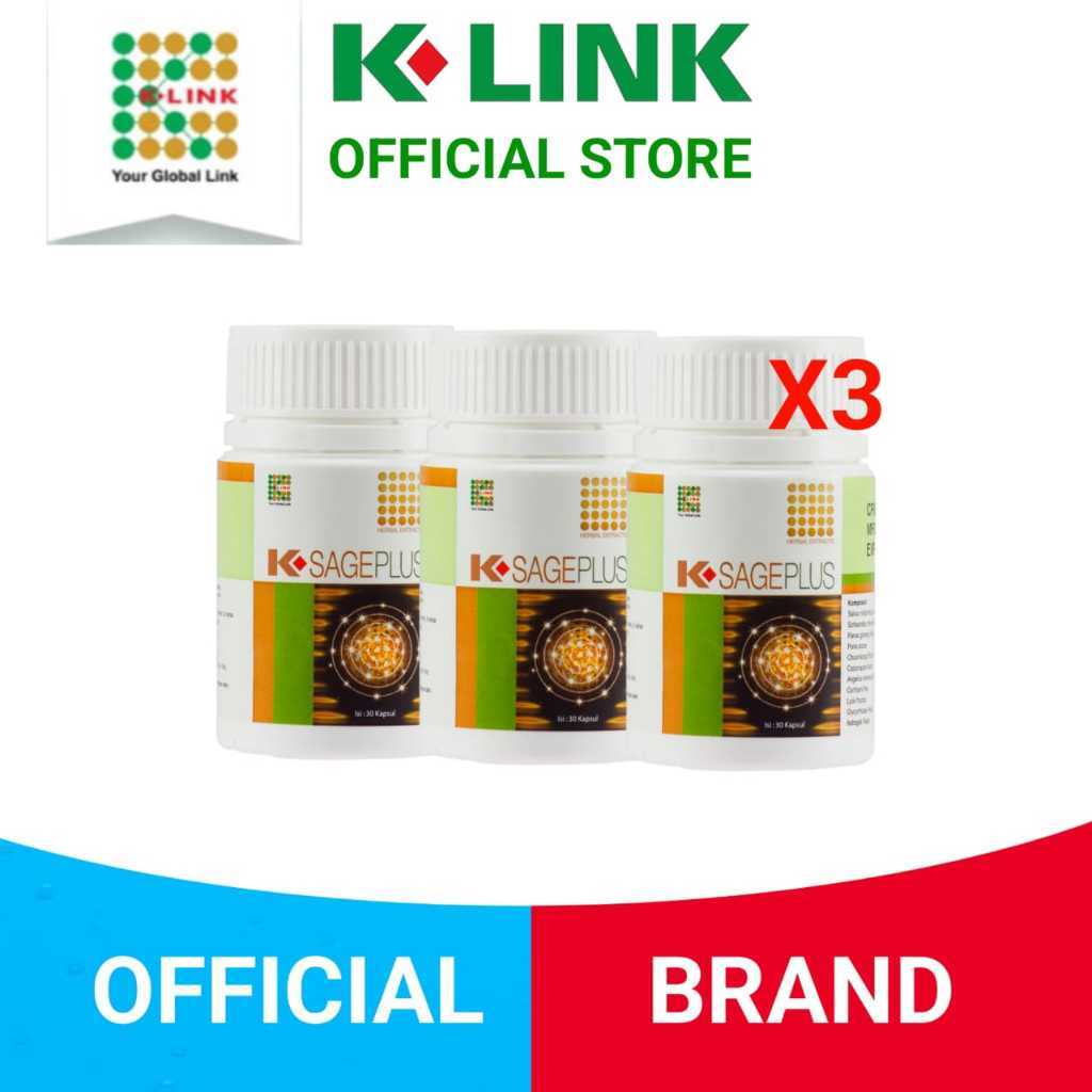 Sage Plus Original K Link.Sage Plus Suplemen Otak.Expire Date 07-2028.Sage Plus K Link.K Sage Plus.K