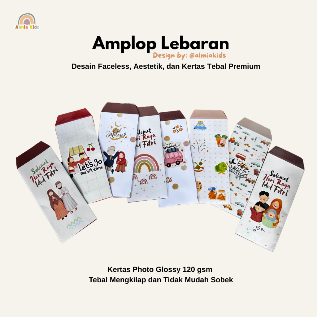 

Almia Kids - Amplop Lebaran Aestetik/Amplop Lebaran Aestethic Faceless & Simpel Bahan Kertas Premium Ukuran Large Motif Menarik
