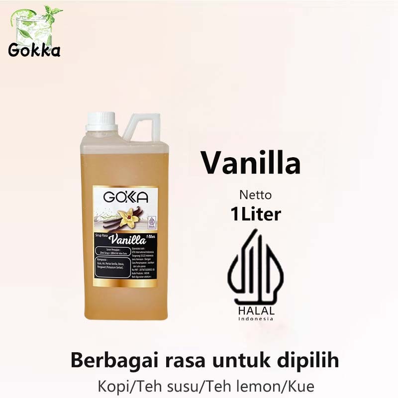 

Gokka Vanilla Syarup 1l - Sirup Vanilla Gokka - Halal