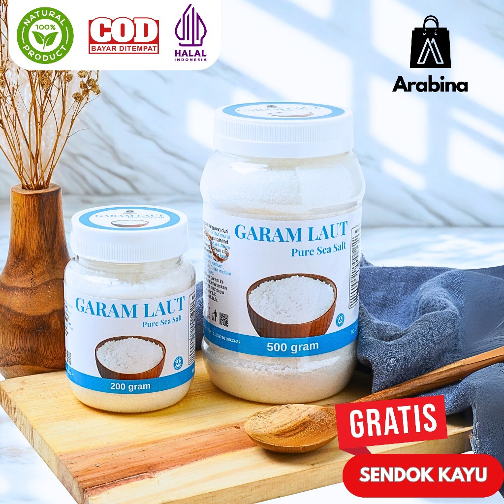 

Arabina Garam Laut Alami 100% Original Premium Non Refined
