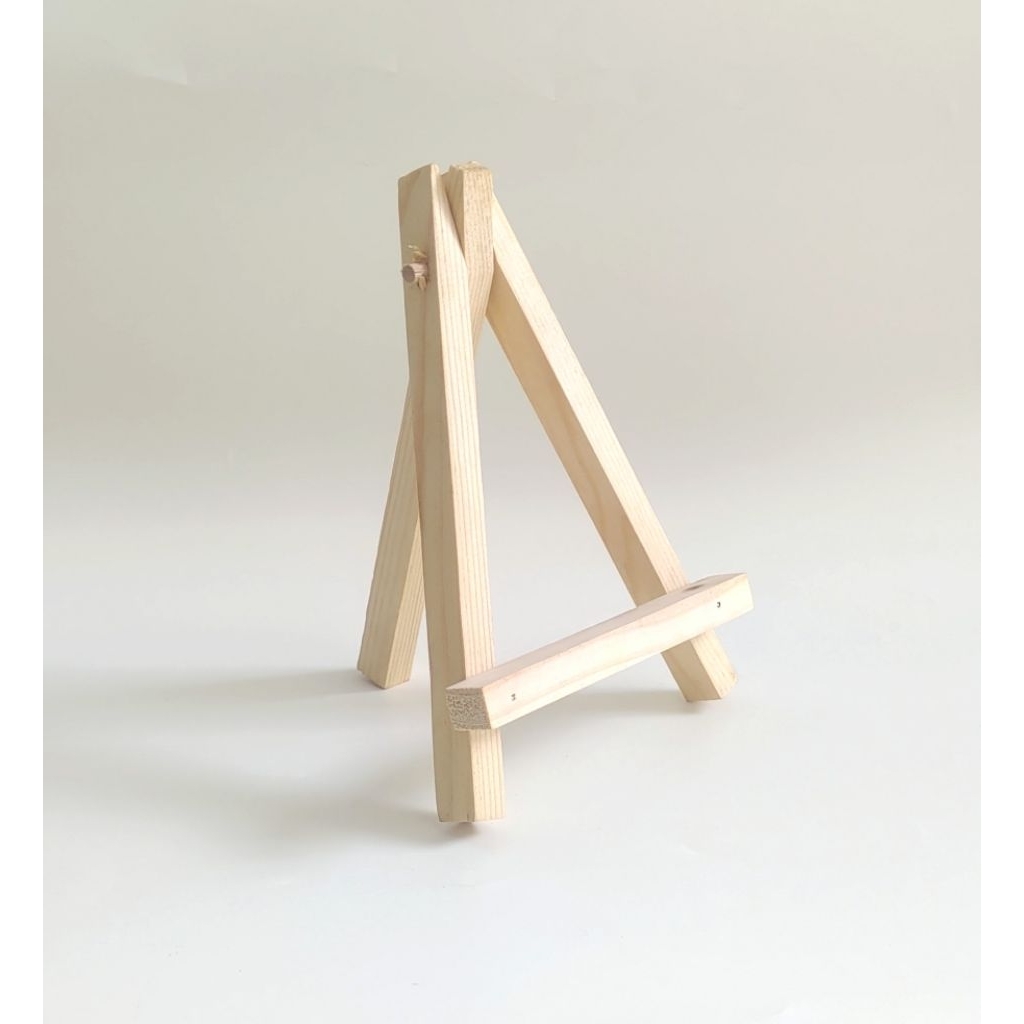 

| Easel Lukis Kayu Stand mini kaki frame wood lukisan gambar frame cake kue engsel kaki gambar painting paint