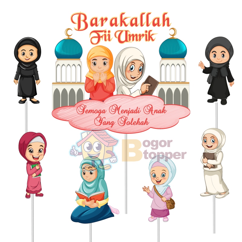 

Santri Topper Karakter Kue Ulang Tahun - Hiasan Karakter Kue Ulang Tahun Happy Birthday Barakallah Fii Umrik Anak Perempuan