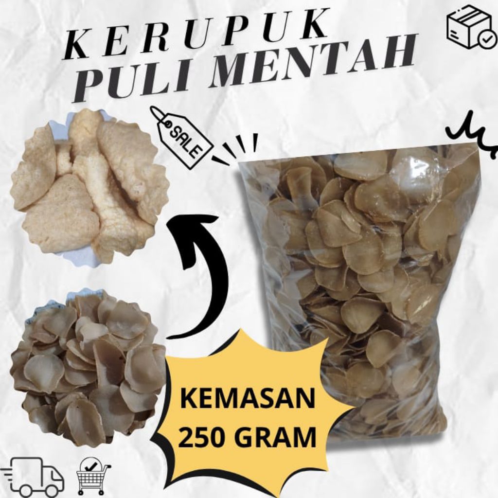 

KERUPUK PULI MENTAH kemasan 250gram