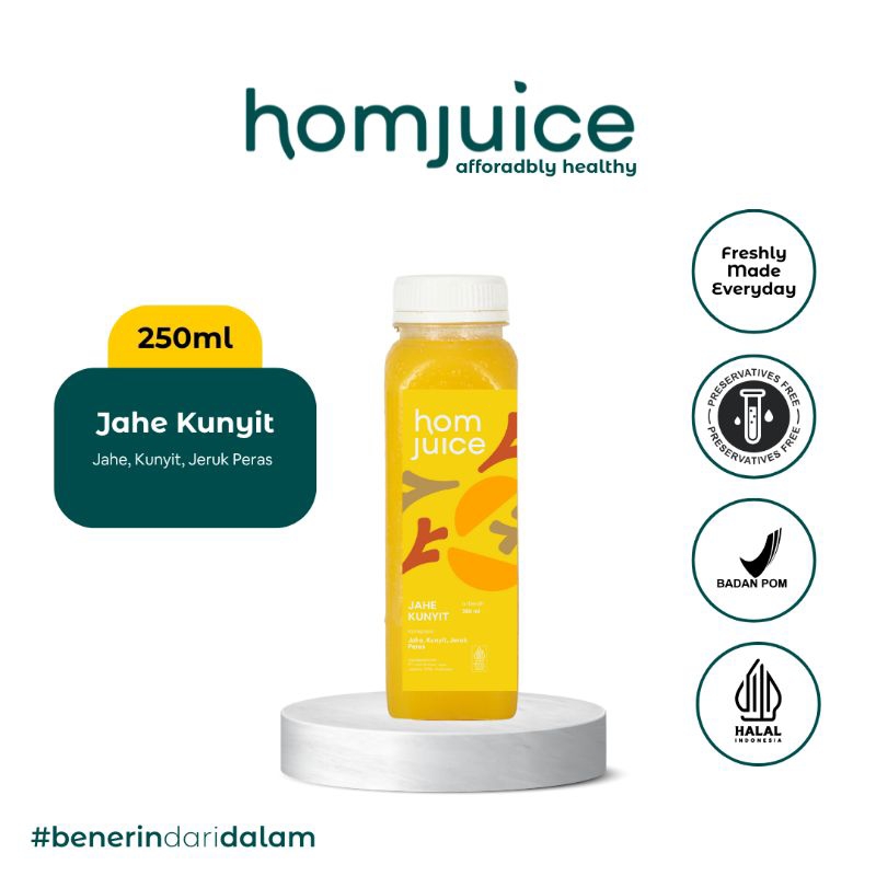 

Homjuice - Jahe Kunyit 250 ml (Cold-Pressed Juice/Jus/Detox)